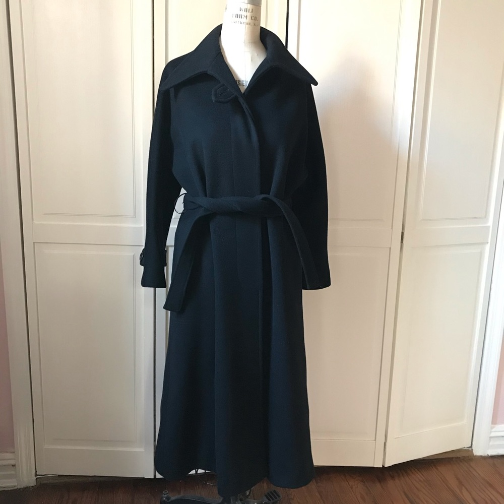 Vintage High Quality Wool Coat Black Size XS-M